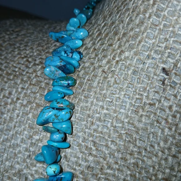 Vintage Chunky Turquoise & Red Coral  Necklace - Picture 4 of 7